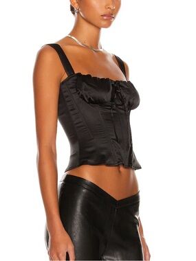 NEW Miaou Agnes Satin Corset Top